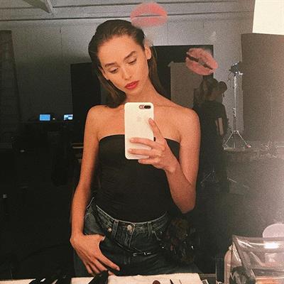 Carolina Sanchez taking a selfie