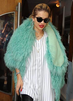 Rita Ora - Arriving to BBC Maida Vale Studios in London August 10, 2012