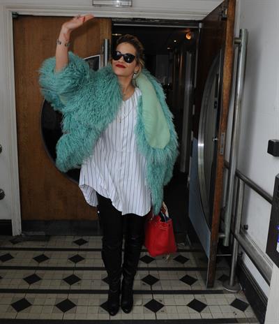 Rita Ora - Arriving to BBC Maida Vale Studios in London August 10, 2012