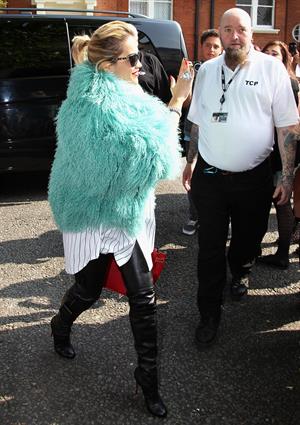 Rita Ora - Arriving to BBC Maida Vale Studios in London August 10, 2012