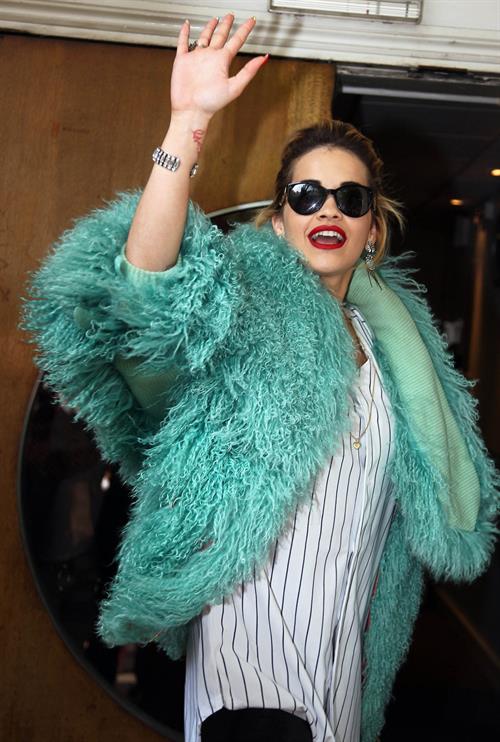 Rita Ora - Arriving to BBC Maida Vale Studios in London August 10, 2012
