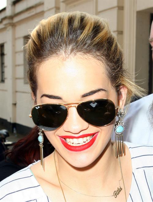 Rita Ora - leaving the BBC Maida Vale Studios in London 10 August 2012
