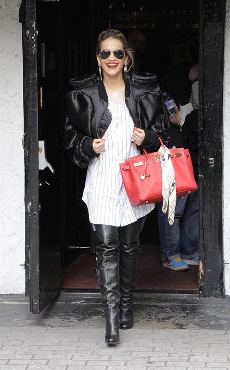 Rita Ora - leaving the BBC Maida Vale Studios in London 10 August 2012