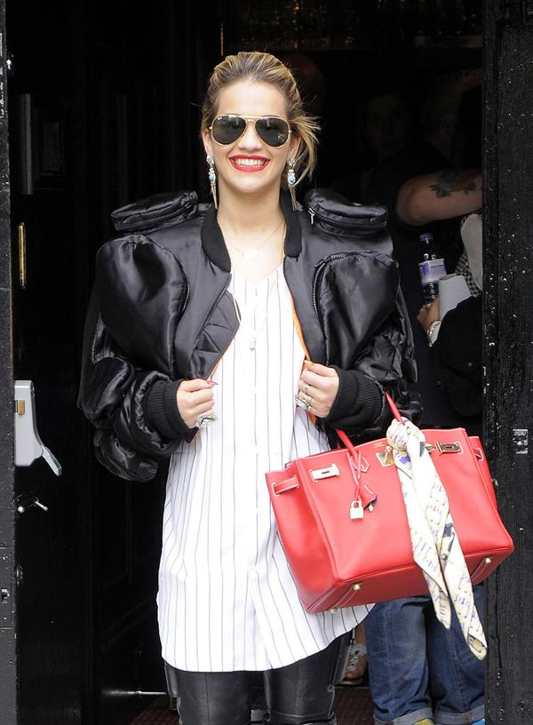 Rita Ora - leaving the BBC Maida Vale Studios in London 10 August 2012