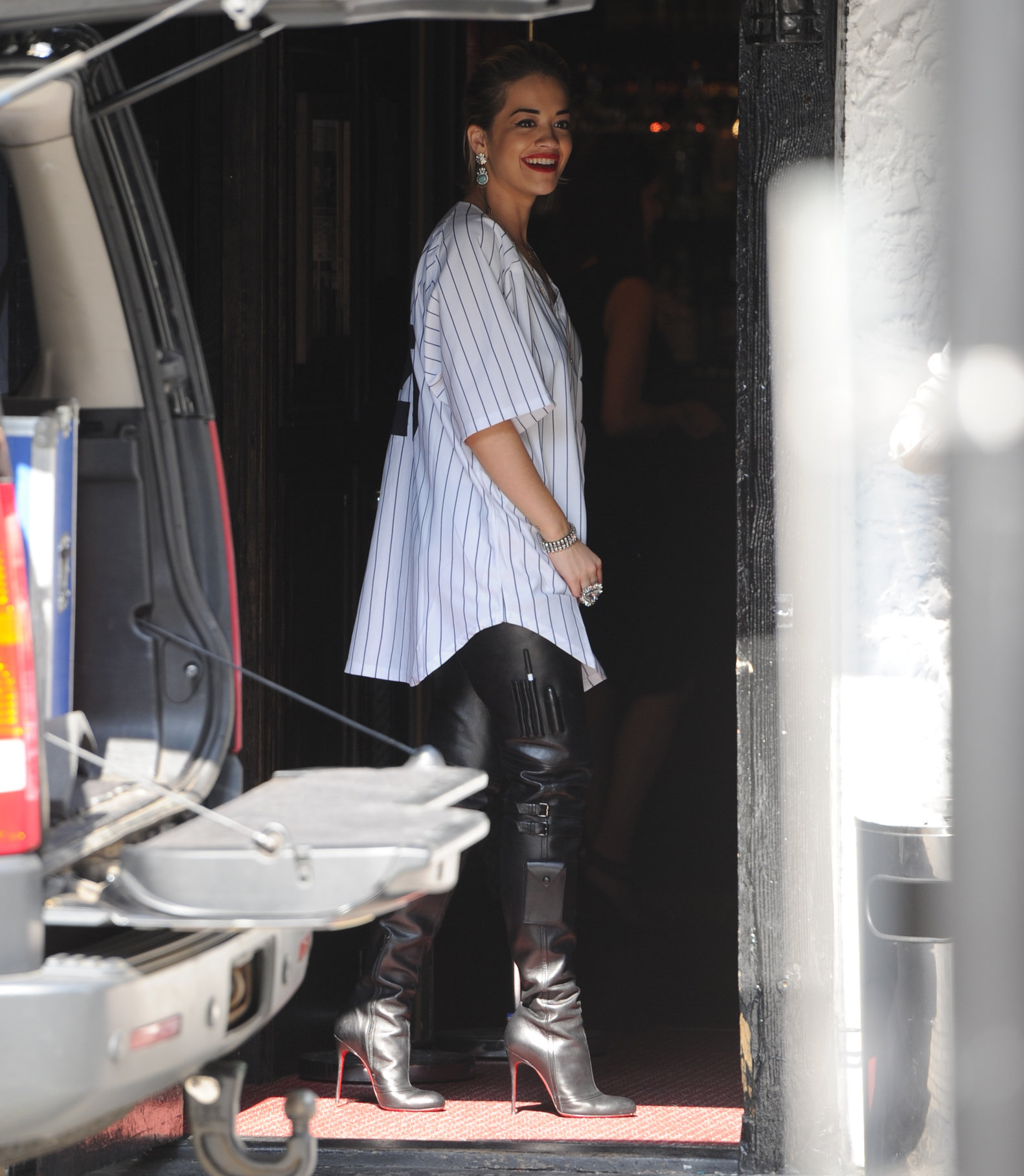 Rita Ora - leaving the BBC Maida Vale Studios in London 10 August 2012