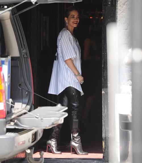 Rita Ora - leaving the BBC Maida Vale Studios in London 10 August 2012