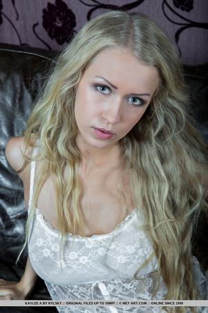 Kaylee A in  Roteia  for MetArt - Kaylee A flaunts her tanned body and yummy pussy on the couch.