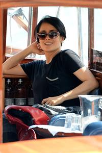 Salma Hayek Visiting the Biennale in Venice May 30, 2013