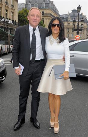 Salma Hayek at the Stella McCartney fashion show at Paris Fashion Week - Sep. 30, 2013 