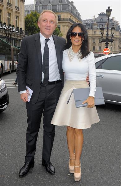 Salma Hayek at the Stella McCartney fashion show at Paris Fashion Week - Sep. 30, 2013 