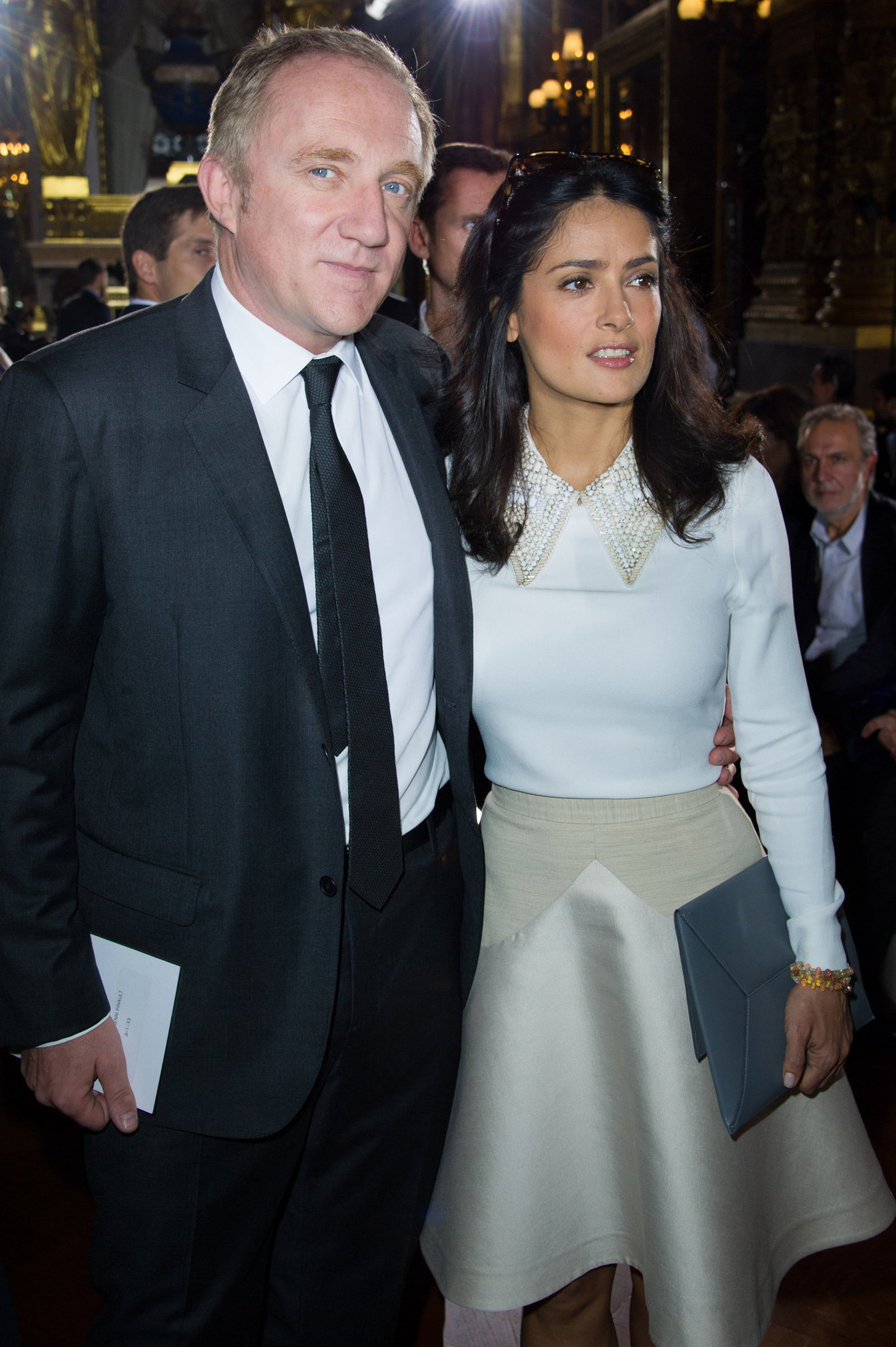 Salma Hayek at the Stella McCartney fashion show at Paris Fashion Week - Sep. 30, 2013 