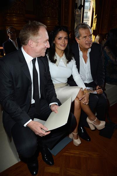 Salma Hayek at the Stella McCartney fashion show at Paris Fashion Week - Sep. 30, 2013 