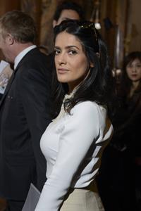 Salma Hayek at the Stella McCartney fashion show at Paris Fashion Week - Sep. 30, 2013 