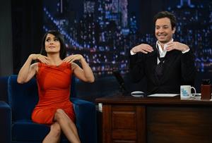 Salma Hayek Late Night with Jimmy Fallon New York (10/12/12) 