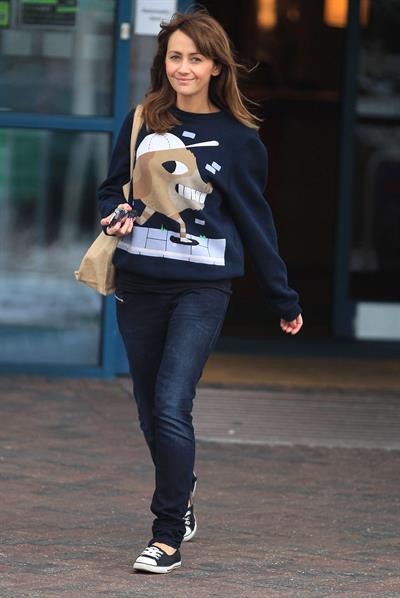 Samia Ghadie Leaving hotel in Borehamwood, January 14, 2013