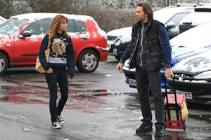 Samia Ghadie Leaving hotel in Borehamwood, January 14, 2013