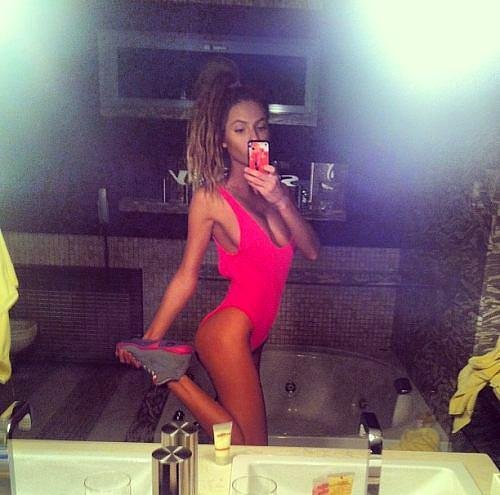 Alexandra  Sasha  Markina in a bikini taking a selfie