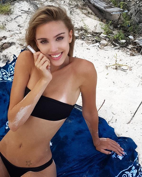 Maria Domark in a bikini