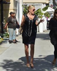 Sharon Stone leaves Villa Blanca restaurant in Beverly Hills October 2, 2012 