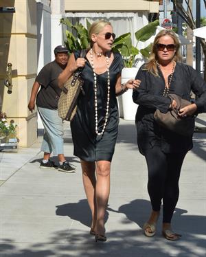 Sharon Stone leaves Villa Blanca restaurant in Beverly Hills October 2, 2012 