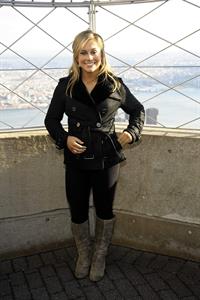 Shawn Johnson Visits The Empire State Building November 28, 2012