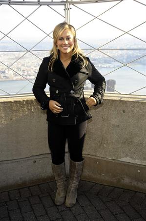 Shawn Johnson Visits The Empire State Building November 28, 2012