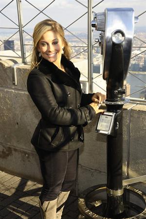 Shawn Johnson Visits The Empire State Building November 28, 2012