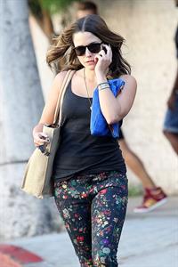 Sophia Bush walking and talking in Beverly Hills on August 27, 2012