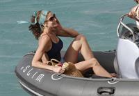 Stephanie Seymour on the beach in St. Barts 12/28/12 