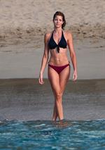 Stephanie Seymour bikini candids on the beach in St. Barts 12/31/12 