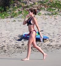 Stephanie Seymour bikini candids on the beach in St. Barts 12/31/12 
