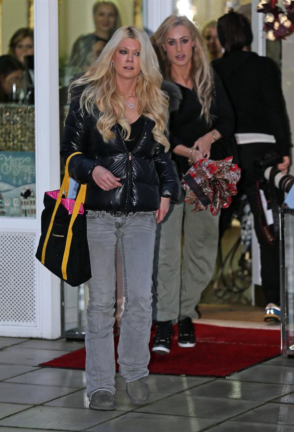 Tara Reid was seen at Tatiana Hair Extensions in Kensington, December 21, 2012 