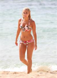 Tulisa Contostavlos in a bikini on the beach in Honolulu July 31, 2012