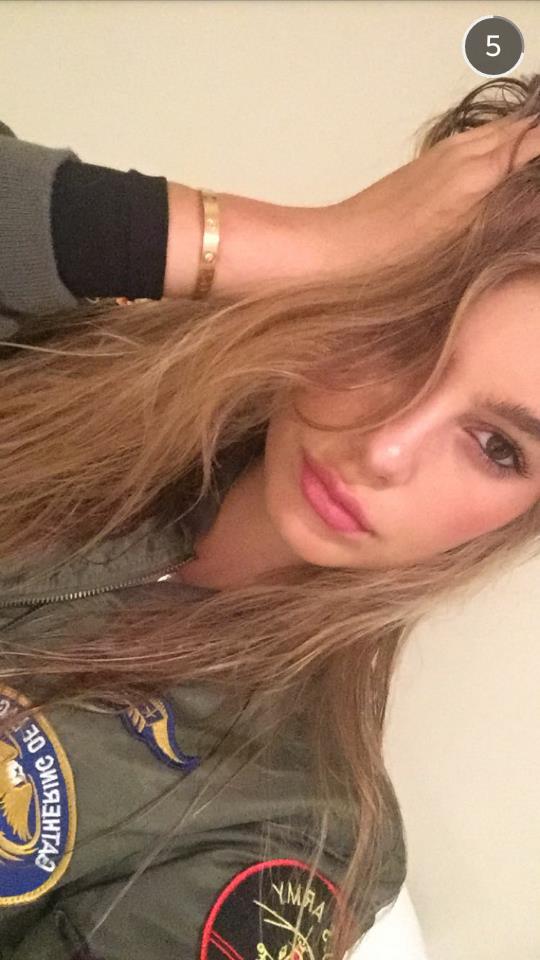Camila Morrone taking a selfie