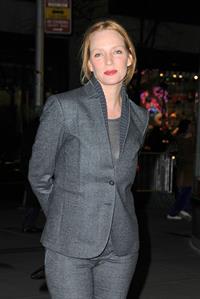 Uma Thurman Arriving at Christie's Auction House in New York December 18, 2012 