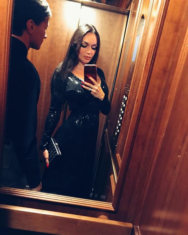 Alena Vodonaeva taking a selfie