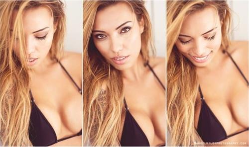 Leah Marie Cahill in a bikini