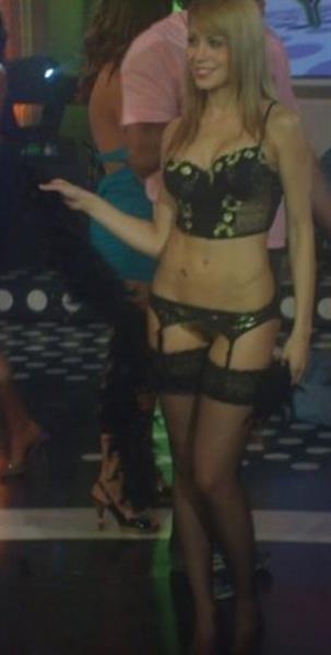 Yamna Lobos in lingerie