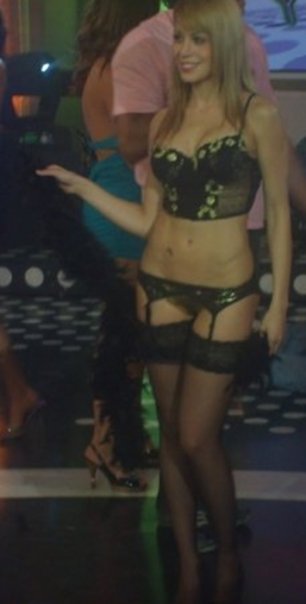 Yamna Lobos in lingerie