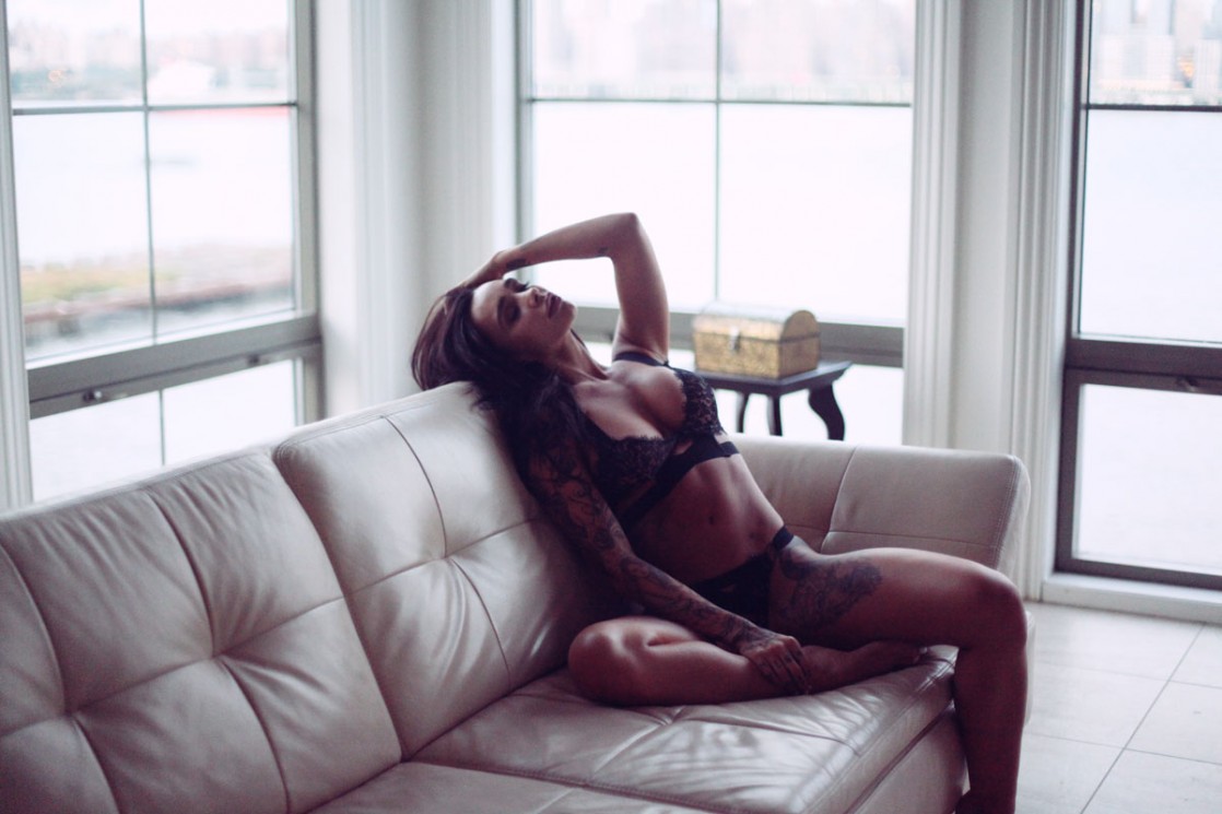 Mercedes Edison in lingerie