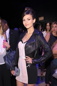 Victoria Justice at the Rebecca Minkoff fashion show during Mercedes-Benz Fashion Week Spring 2015 on September 5, 2014