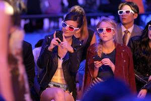 Victoria Justice at the Rebecca Minkoff fashion show during Mercedes-Benz Fashion Week Spring 2015 on September 5, 2014