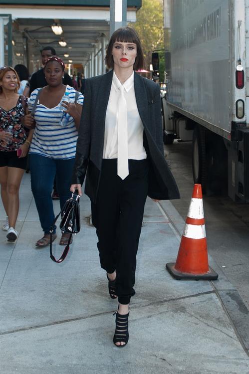 Coco Rocha @ NYC fashion week September 4, 2014