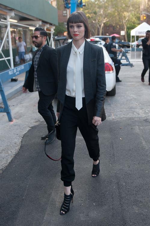 Coco Rocha @ NYC fashion week September 4, 2014