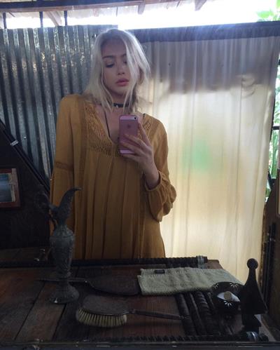 Taylor Godfrey taking a selfie