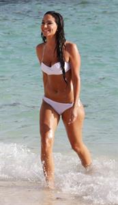 Tulisa Contostavlos in a bikini on the beach in Bermuda August 21, 2014