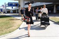 Dita Von Teese arrives from a flight at LAX August 20, 2014
