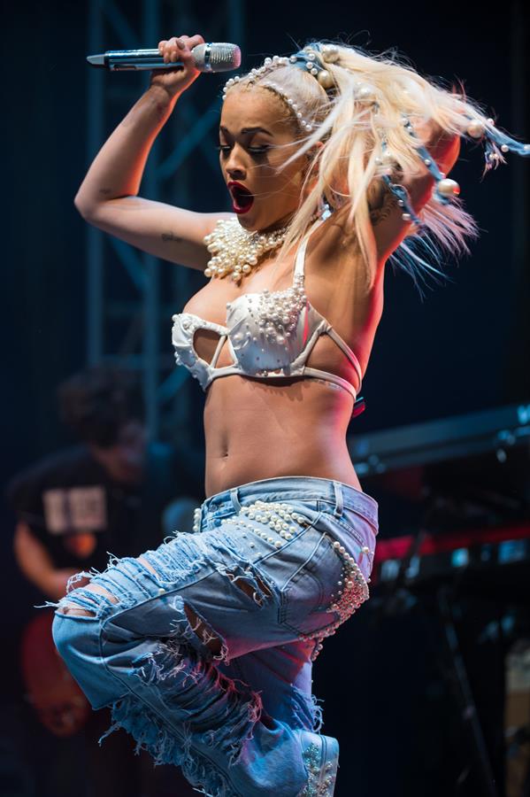 Rita Ora performs on Day 2 of the V Festival August 17, 2014