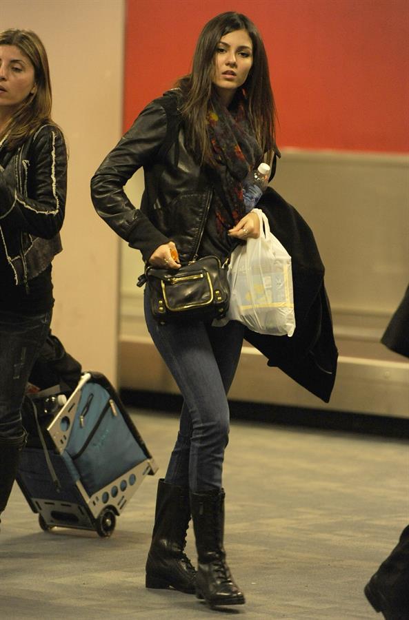 Victoria Justice arriving at JFK airport 10/22/12 