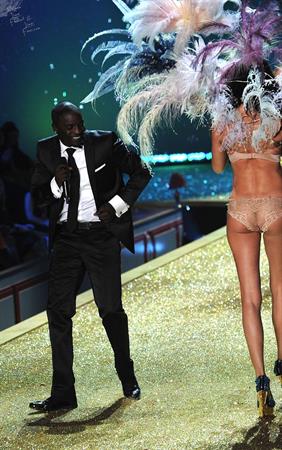 Adriana Lima on the runway at Victoria's Secret Fashion Show 2010